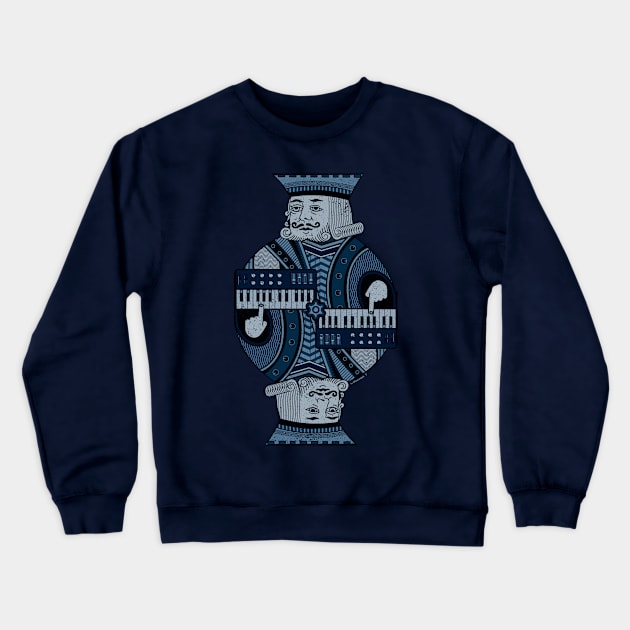 Synthesizer King Crewneck Sweatshirt by Mewzeek_T